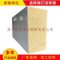 廠家直銷巖棉夾芯板 外墻彩鋼機(jī)制巖棉板 A級(jí)防火保溫材料